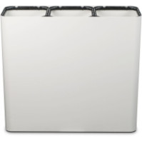 Weißer 3-Fraktionen-Recyclingbehälter mit magnetischen Piktogrammen