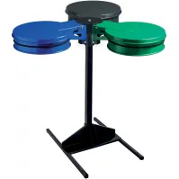 Post on base to place double for bin bag support