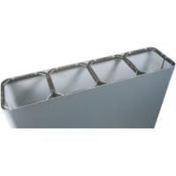 Grey 4-stream recycling bin with pictograms.