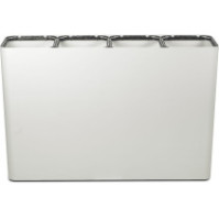 White 4-stream recycling bin with magnetic pictograms