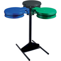 Post on base to be placed for 3 bin bag holders