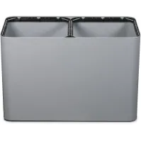 Grey 70-litre recycling bin with magnetic pictograms