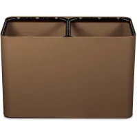 Corten 70-litre recycling bin with magnetic pictograms