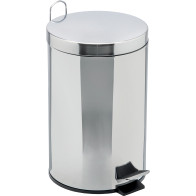 Round pedal bin galvanised steel 12 litres