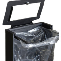 90-litre steel recycling bin with convenient front opening