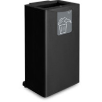 70-litre steel recycling bin with front view and convenient opening