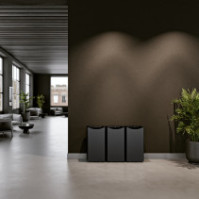 70-litre steel recycling bin with convenient front opening