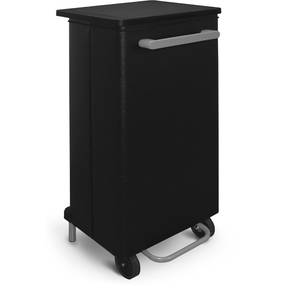 110-litre black kitchen bin with wheels and front opening 110-litre black kitchen bin with wheels and front opening