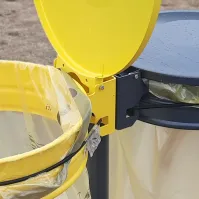 110L double-flow bin bag holder for sealing, front view