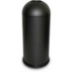 Round black designer bin, 68 litres, with domed opening