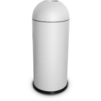 Round white designer bin, 68 litres, with domed opening