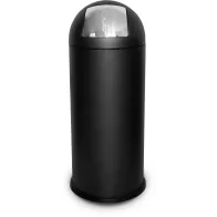Schwarzer Design-Abfalleimer, 68 Liter, mit Schwingdeckel