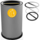 Grey 100-litre double compartment steel recycling bin
