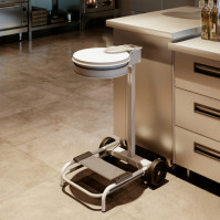 Stainless steel kitchen bag holder for restaurants