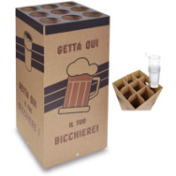 Cardboard glass collector 38x80 cm, 10.5 cm opening, pack of 4