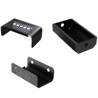 Outdoor wall-mounted steel ashtray, 1.5 liters, profile view, with snuffer grate