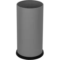 Grey steel umbrella stand with waterproof tray for office