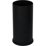 Black steel umbrella stand 24x24x49 cm with waterproof tray