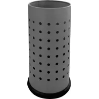 Schirmständer aus perforiertem Stahl, grau, 24 x 48 cm, mit wasserdichter Ablageschale