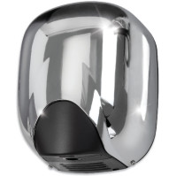 Automatic air blade hand dryer in chrome-plated aluminium
