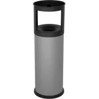 Grey fireproof sand ashtray bin, 25 litres, steel