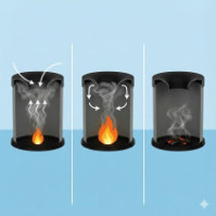 25-litre black sand ashtray/basket, fireproof steel