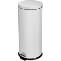 White round pedal bin, 30 litres, side view