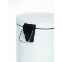 Round white 12-litre plastic bin with removable inner bucket