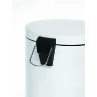 Round white 5-litre plastic bin with removable inner bucket
