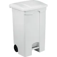 90-litre mobile pedal bin with lid