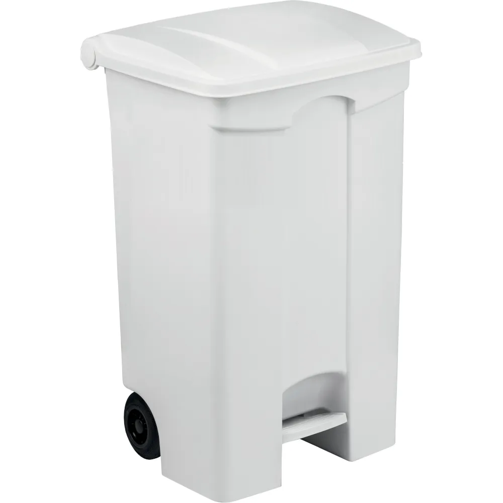90-litre mobile pedal bin with lid