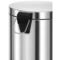 Set of 6 compact stainless steel pedal bins, 3 litres