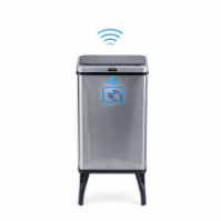 60-litre collapsible stainless steel kitchen bin with automatic sensor