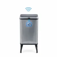 60-litre collapsible stainless steel kitchen bin with automatic sensor