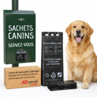 Animo Concept black glove bags with 3 perforations, 40x18 cm, for dog hygiene