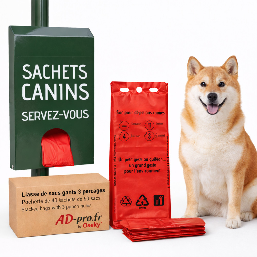 Animo Concept 20 rote Handschuhbeutel, 5 x 35,5 cm, für die Hundehygiene