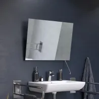 Ruke basic tilting mirror for people with reduced mobility (PRM), 36 cm, stainless steel handle