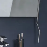 Ruke 3 6cm tilting bathroom mirror for people with reduced mobility (PRM) with stainless steel handle