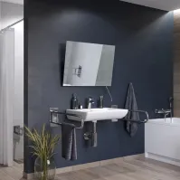 Ruke 3 6cm PMR mirror with ergonomic tilting stainless steel handle