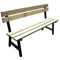3-seater black metal garden bench ?eské lavi?ky 150 cm