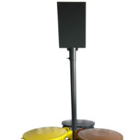 A4 vertical grey display panel for bin bag holders