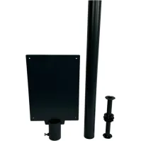 A4 vertical grey display board with extension for bin bag holders