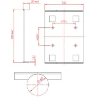 Befestigung aus verzinktem Stahl für Pfosten Ø60 mm, Halterung für Müllsäcke aus Guéry