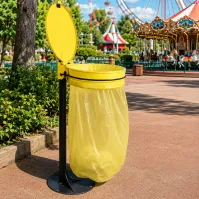 110L translucent yellow recycled Guéry garbage bags, 200 units