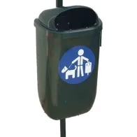 50-Liter-Hundekotbeutel (grün) mit 60-mm-Matte und Befestigungsset