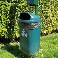 50-Liter-Hundekotbehälter (grün) mit 60-mm-Matte und Befestigungsset
