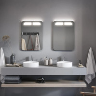 Double LED top mirror