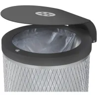 Circular Marseille bin 90L with roof and ashtray