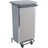 Mobile pedal container with removable door