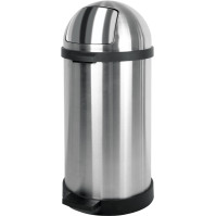Hygienischer Mülleimer mit Pedal 40L Edelstahl